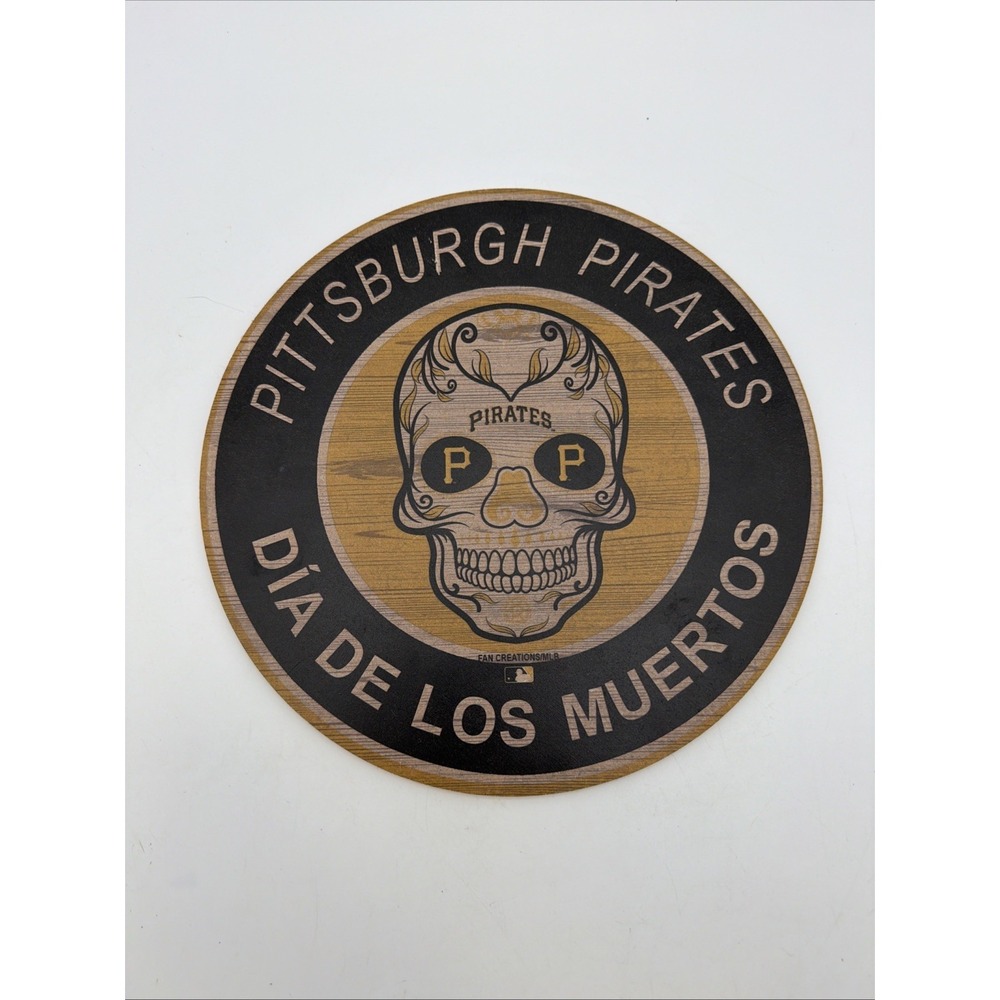 Pittsburgh Pirates 12'' Sugar Skull Sign by Fan Creations